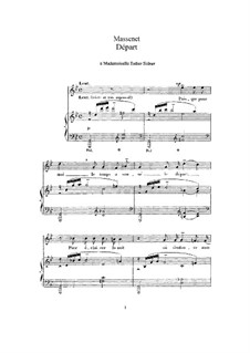 Départ: para voz alta e piano by Jules Massenet