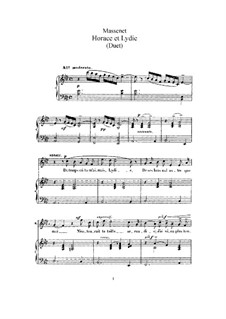 Horace et Lydie: em A flat maior by Jules Massenet