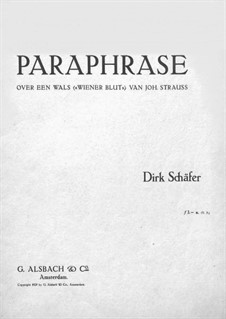 Paraphrase on Waltz 'Viennese Blood' by J. Strauss: Para Piano by Dirk Schäfer