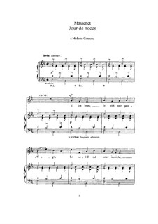 Jour de noces: para voz alta e piano by Jules Massenet
