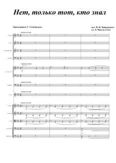 Six Romances, TH 93 Op.6: No.6 None but the Lonely Know, for voice and orchestra by Pyotr Tchaikovsky