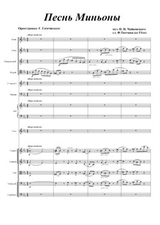 Six Romances, TH 97 Op.25: No.3 Mignon's Song, for voice and orchestra by Pyotr Tchaikovsky