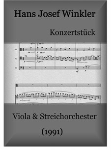 Concert piece for viola and string orchestra: Concert piece for viola and string orchestra by Hans Josef Winkler
