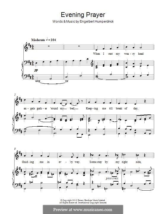 Evening Prayer: Para vocais e piano by Engelbert Humperdinck