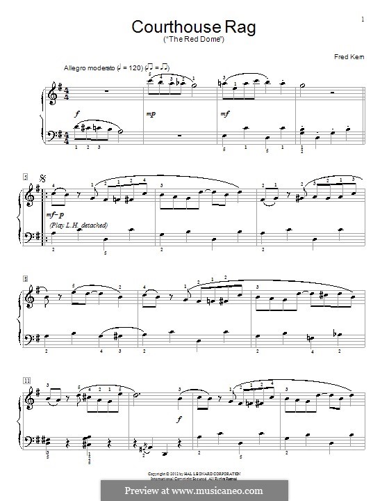 Courthouse Rag Por F Kern Partituras On M sicaNeo
