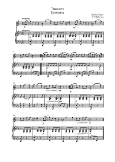 Écossaise in G Major, WoO 23: para alto saxofone e piano by Ludwig van Beethoven