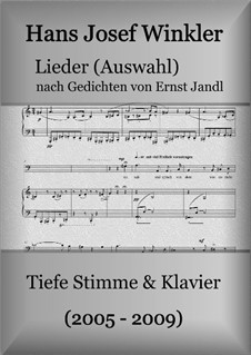Songs after poems from Ernst Jandl: For voice and piano (selection for low voice) by Hans Josef Winkler