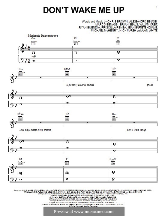 chris brown deuces piano notes