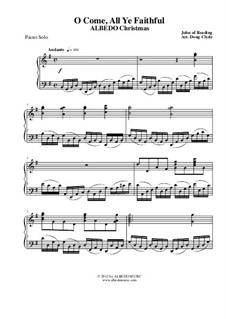 O Come, All Ye Faithful (Adeste Fideles): Para Piano, AMSM79 by John Reading