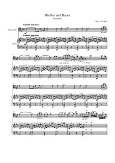 Overture to 'Poet and Peasant': para Violoncelo e piano by Franz von Suppé