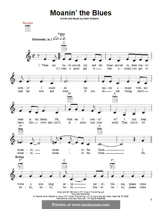 Moanin The Blues Por H Williams Partituras On M sicaNeo