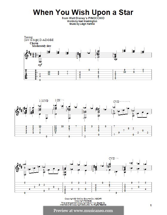 When You Wish Upon a Star (from Disney's Pinocchio): Para guitarra com guia by Leigh Harline