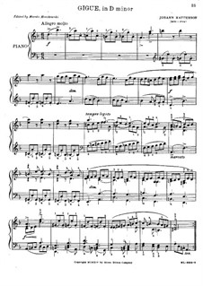 Suite No.1 in D Minor: Giga by Johann Mattheson