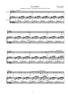 Ave Maria: For voice and piano (F sharp major) by Johann Sebastian Bach, Charles Gounod