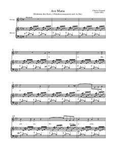 Ave Maria: para voz e piano (A flat maior) by Johann Sebastian Bach, Charles Gounod