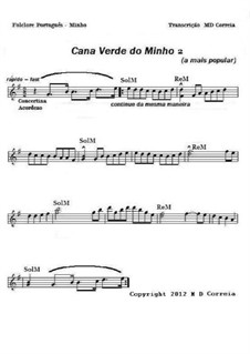 Cana Verde 2: Partitura by folklore