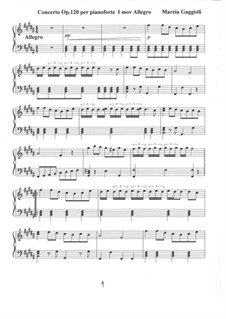 Concerto per pianoforte, Op.120: Movement I. Allegro by Marzia Gaggioli