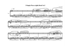 5 Simple pieces for piano: Eighth book No.5, MVWV 722 by Maurice Verheul