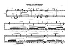 5 Simple pieces for piano: Ninth book No.1, MVWV 724 by Maurice Verheul