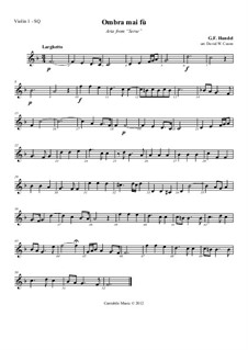 Largo (Ombra mai fu): partes - para quarteto de cordas by Georg Friedrich Händel