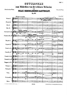 The Fair Melusina, Op.32: Partitura completa by Felix Mendelssohn-Bartholdy