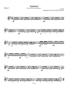 Violin Concerto No.3 in F Major 'L'autunno', RV 293: Movement I, for school string orchestra –  violin III part by Antonio Vivaldi
