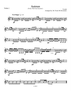 Violin Concerto No.3 in F Major 'L'autunno', RV 293: Movement I, for school string orchestra– violin I part by Antonio Vivaldi