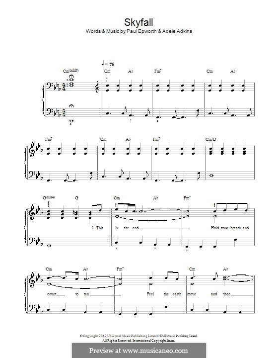 Piano version: para um único musico (Editado por H. Bulow) by Adele, Paul Epworth
