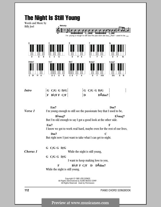 The Night Is Still Young: Letras e Acordes by Billy Joel