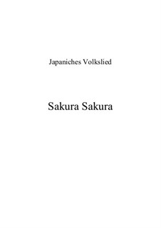 Sakura (Cherry Blossom): For voice and piano (d-moll, E-f) by folklore