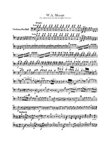 Overture: parte violoncelo e contrabaixo by Wolfgang Amadeus Mozart