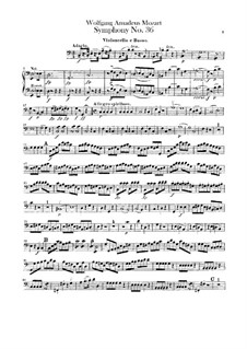 Symphony No.36 in C Major, K.425: parte violoncelo e contrabaixo by Wolfgang Amadeus Mozart