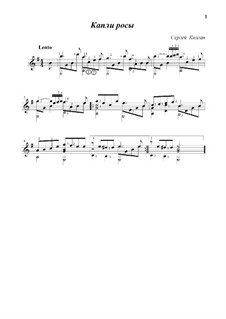 Dew Drops: Para Guitarra by Sergej Kolgan