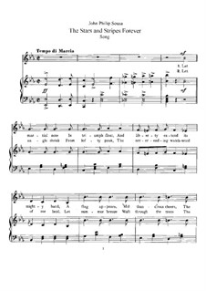 Stars and Stripes Forever : Para vocais e piano by John Philip Sousa