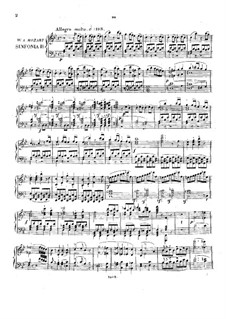 Complete Movements: Arrangement for piano (with fingering) by Wolfgang Amadeus Mozart