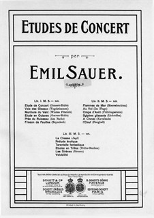 Concert Etudes: No.13 La Chasse by Emil von Sauer