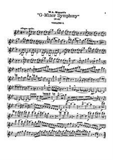 Complete Movements: violino parte I by Wolfgang Amadeus Mozart