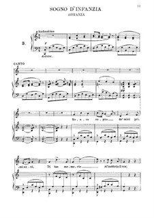 Sogno d'infanzia: Para vocais e piano by Vincenzo Bellini