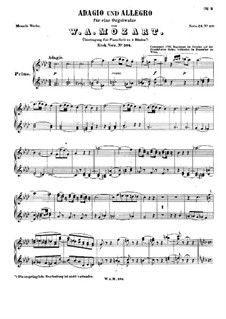 Fantasia for Mechanical Organ in F Minor, K.594: Version for piano four hands – piano I part by Wolfgang Amadeus Mozart