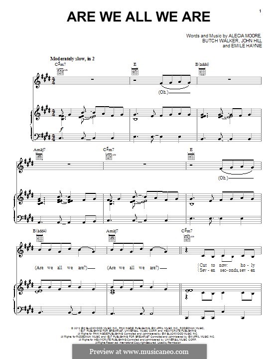 Are We All We Are (Pink): Para vocais e piano (ou Guitarra) by Alecia Moore
