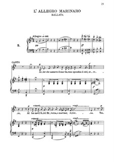 L'allegro marinare: Para vocais e piano by Vincenzo Bellini