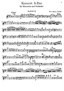 All movements: flauta parte II by Wolfgang Amadeus Mozart