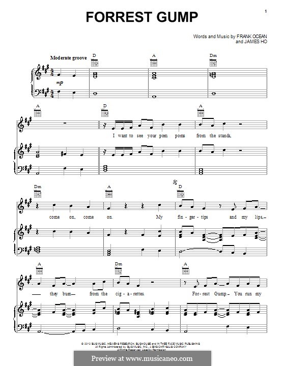 Forrest Gump: Para vocais e piano (ou Guitarra) by James Ho