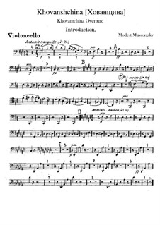 Fragments: Introduction – cello part by Modest Mussorgsky