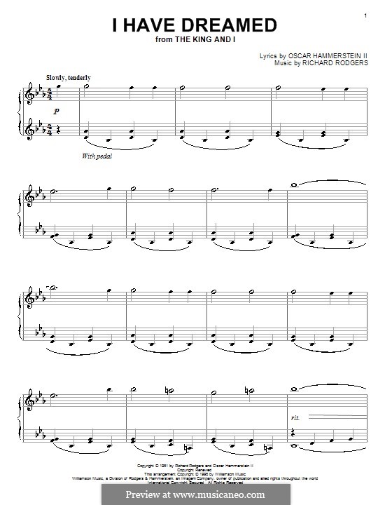 I Have Dreamed (from The King and I): Para Piano by Richard Rodgers