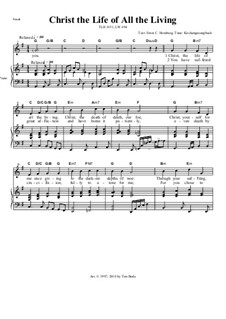 Christ the Life of All the Living: Partitura Piano-vocal by Unknown (works before 1850)