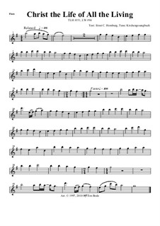 Christ the Life of All the Living: parte instrumentos by Unknown (works before 1850)