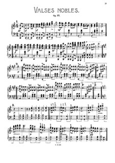 Valses nobles for Piano, D.969 Op.77: para um único musico (Editado por H. Bulow) by Franz Schubert