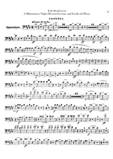Incidental Music to Shakespeare's Play: parte fagotes by Felix Mendelssohn-Bartholdy