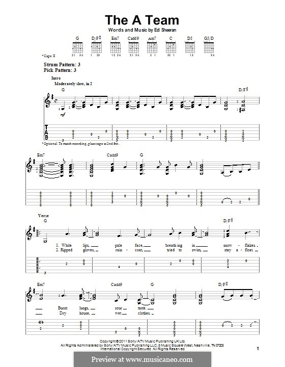 The a Team: Para guitarra com guia by Ed Sheeran